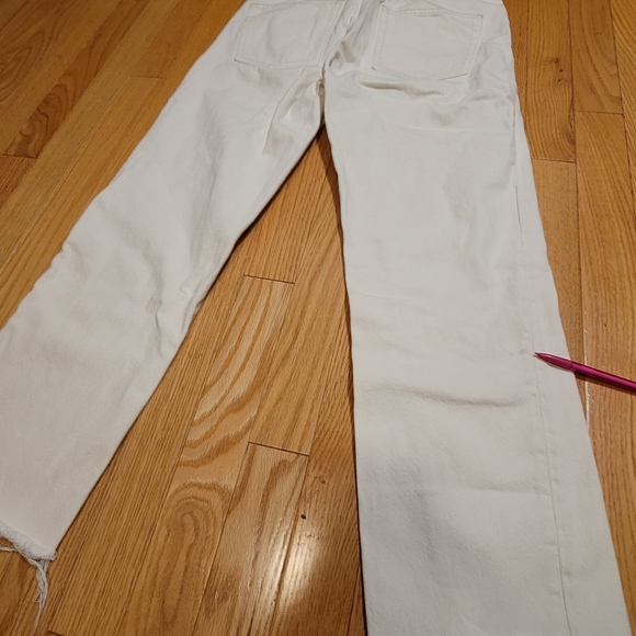 🍒3/$40🍒 Zara Trafaluc Denim TRF Jeans Cream Off White Sz 6 - Picture 7 of 8